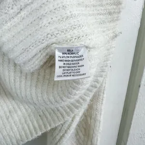 Cotton Candy‎ LA | Oversized Ribbed Turtleneck Cropped Sweater Ivory White thumbnail 6