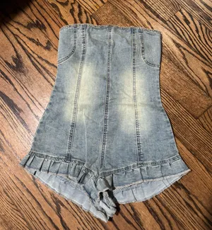 Edikted Romper Denim thumbnail 1