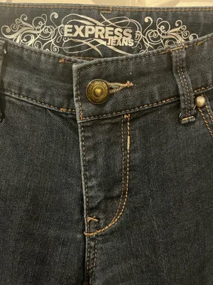 Express Stella Boot Low Rise Blue Jeans Size 6 thumbnail 2