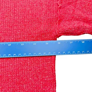 Free People Alana Linen Blend Cable Knit Off Shoulder Sweater Red MEDIUM thumbnail 6
