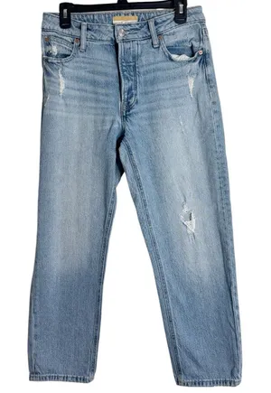 Goldie Blues Cheeky Taper Ankle Hi rise Original Fit Light Distressed Jeans sz 8 thumbnail 1