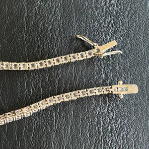 Moissanite Tennis Bracelet VVS1 925 Silver 3mm 7 Inch Brand New thumbnail 3