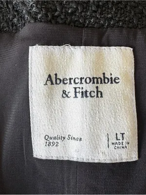 Abercrombie - Mara Tweed Vest Mini Dress Black Gold Buttons Sz Large Tall thumbnail 8
