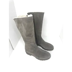 La Canadienne Villa Waterproof Faux Shearling Tall Boots Gray Women’s 7.5 thumbnail 8
