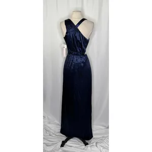 NWT!! AVEC LES FILLES Blue Maxi Dress Cutouts Asymmetrical Party‎ Cocktails 8 thumbnail 9