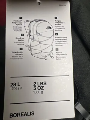 The North Face Borealis Laptop Backpack Asphalt Grey Light Heather/TNF Black New thumbnail 4
