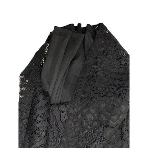 Lulus Not a Secret Black Lace Puff Sleeve Mini Dress Sz Large Lined‎ Business thumbnail 6