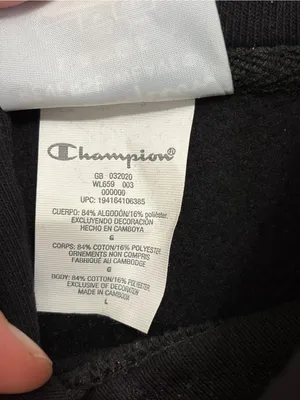 NEW Champion Reverse Weave Women’s Cropped Hoodie Sweatshirt in Black - Size L thumbnail 9