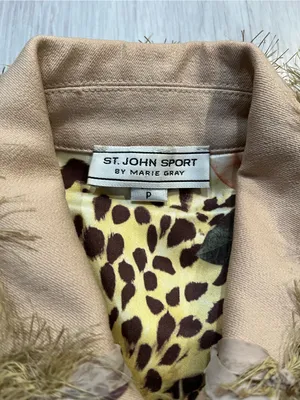 St. John by Marie Gray Beige
Collared Full‎ Zip Jacket Size S thumbnail 6