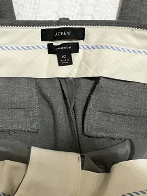 J. Crew Cameron Gray Tailored Trousers sz 10 Career Classic Preppy thumbnail 7