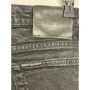 Harley-Davidson Straight Leg Jeans Womens 6P Black Denim Bar & Shield Logo thumbnail 4