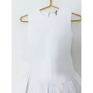 NWT Zara White Bubble Dress Size Small Sleeveless Stretch Drop Waist 4424/151 thumbnail 9