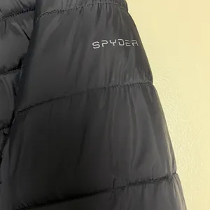 Spyder Puffer Jacket Women's Winter Long Hooded Full Zip Quilted Large Black thumbnail 8