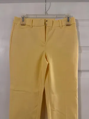 White House | Black Market Sunny Yellow Cropped Dress Pants size 2P brand new inseam 24” waist 28” thumbnail 2