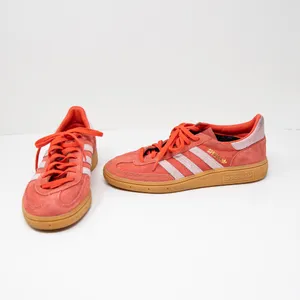 Adidas Women's Handball Spezial Low Top Suede Lace Up Sneakers Orange 6.5 thumbnail 1