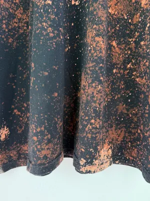Custom Bleached Black & Brown Rammstein Graphic Off The Shoulder Tee thumbnail 6