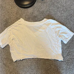 Aerie White V-Neck Crop Top thumbnail 6