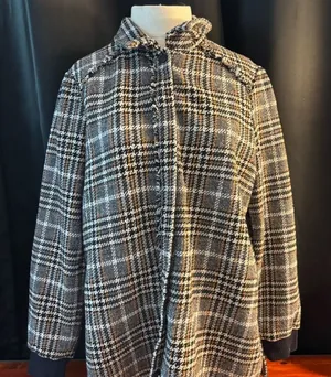 Yest Houndstooth Patterned‎ Jacket Black Size 8 thumbnail 1