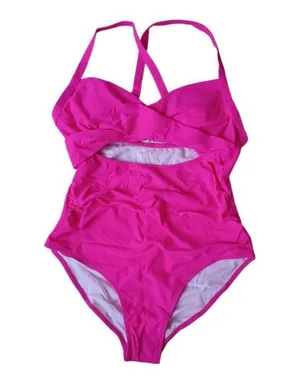 Barbie Pink Women's Swimsuit One Piece Size Medium thumbnail 1