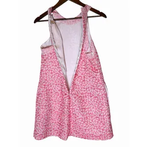 Hutch Anthropologie Pink White Embroidered Halter Mini Shift Dress Small thumbnail 9
