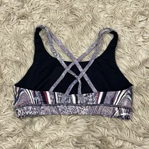 Lululemon Energy Bra (Nulux) Polychromatic Energy Bra 50g Multi Black size 10 thumbnail 4