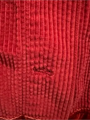 J.Jill Red Corduroy Trucker Jacket Velvet Trim Y2K Boho Small thumbnail 9