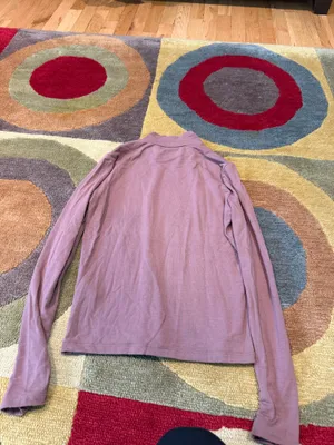 Abercrombie & Fitch Soft A&F Collection Mauve Pink Mock Neck Long Sleeve Top S thumbnail 3