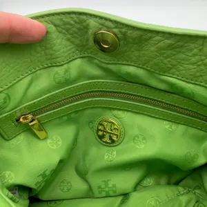 Tory Burch Crossbody Bag Green Pebbled Leather Preppy Classic Colorful Designer thumbnail 6
