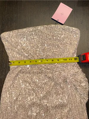 Hello Molly She’s The Gift Sequin Mini Dress Beige Party Going Out thumbnail 5