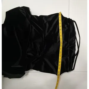 SHEIN Bae Black‎ Dress Velvet Spaghetti Strap 2XL Plus Prom Ruched Stretch New thumbnail 5