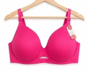Cacique Comfort Bliss Lightly Lined Full Coverage Bra Womens‎ 44DDD Hot Pink NWT thumbnail 1