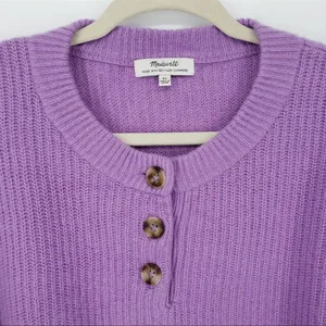 Madewell (re)sourced Cashmere Ribbed Henley Sweater thumbnail 7