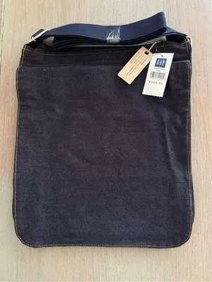Vintage 2001 GAP Indigo Denim Crossbody Messenger Bag NWT Y2K Satchel Unisex thumbnail 1
