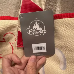 NWT Disney Parks Chip n Dales Christmas Canvas Tote Holiday Elves thumbnail 6