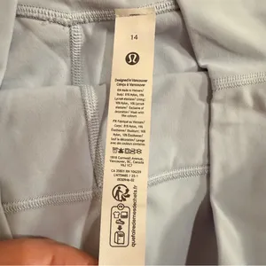 Lululemon Align 4" light blue workout shorts size 14 thumbnail 3