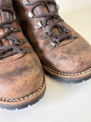 Eddie Bauer Women Waterproof Brown Leather Hiking Boots Sz 9.5 Vibram Sole Italy thumbnail 5