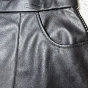 New LuLaRoe Elegant Womens Size Large Avery Skirt Black Faux Leather Midi Career thumbnail 10