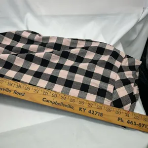 Victoria'S Secret Plaid Flannel Pj’S‎ M Pink/Black W/Gold Thread Preowned thumbnail 15
