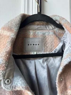 Blank NYC Plaid Shirt Jacket in Brown & Gray thumbnail 2