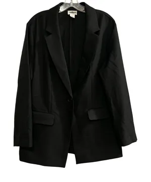 Melrose and‎ Market Black Single Button Blazer Jacket Women's Size Medium thumbnail 1