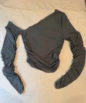 SHEIN Party Top Sheer Grey thumbnail 1