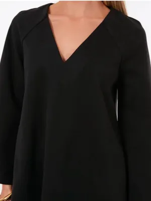 Pomander Place Tuckernuck Audrey Black V Neck Mini Dress Plus Size XXL thumbnail 12