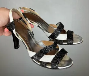 Diane‎ Von Furstenberg | Silver Black and White Heels 8 thumbnail 1