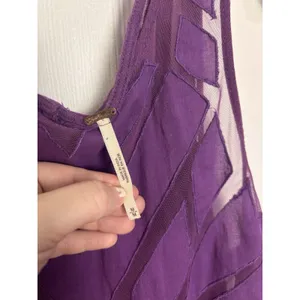 Free People Purple Ethereal Daze Ginger Tank M Sheer Mesh Fairycore Boho thumbnail 8