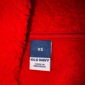 Old Navy Red Fleece Jacket Sherpa thumbnail 2