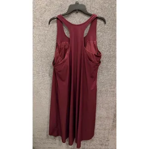 Free Fly Women Dress Medium Burgundy High-Low Racerback Bamboo Blend Pockets thumbnail 7