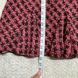 NYCC Y2K Vintage Pink Brown Elastic‎ Waist A-Line Gored Hem Midi Skirt Medium thumbnail 7