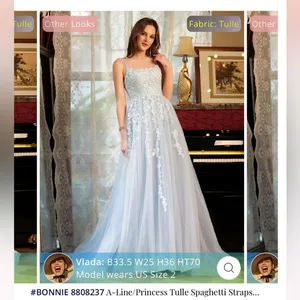 Lavetir blue tulle and lace dress sz.S thumbnail 2