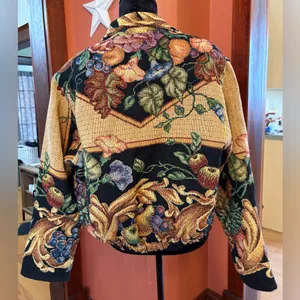 80’s vintage California style tapestry jacket Black Size M thumbnail 6