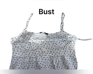 Brandy Melville Mini Sun Dress White With Blue Flowers thumbnail 3